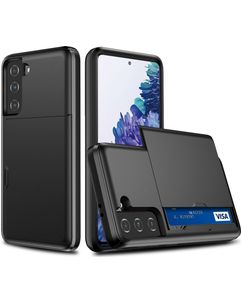 Mobigear Brushed Credit Card Slot Case Black Samsung Galaxy S21 Plus