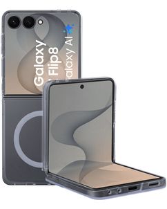 Mobiparts Hardcover Coque Transparente Samsung Galaxy Z Flip 8 MagSafe Coque arrière Rigide - Transparent