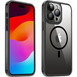 Valenta Trend Coque iPhone 13 Pro MagSafe Coque arrière Rigide - Transparent / Noir