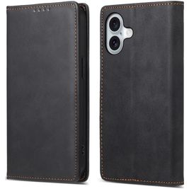 Mobigear Wallet Housse iPhone 16 Etui Porte-Monnaie - Noir