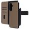 Mobiparts Samsung Galaxy A57 Coque Cuir véritable Étui 2en1 avec coque amovible Portefeuille - Taupe