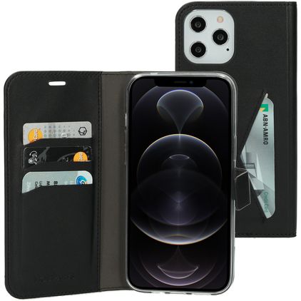 Mobiparts Classic Wallet iPhone 12 Pro Max Étui Portefeuille - Noir