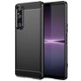 Mobigear Brushed Slim Coque Sony Xperia 1 V Coque arrière en TPU Souple - Noir
