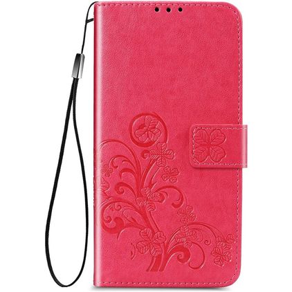 Mobigear Clover Housse OPPO Reno 4 Etui Porte-Monnaie - Magenta