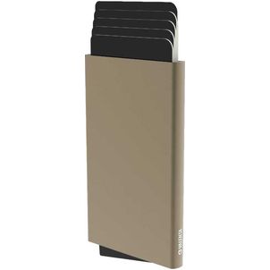 Valenta Cardprotector - Porte Cartes en en Aluminium - 5 Cartes - Compatible MagSafe - Titanium Gold
