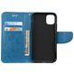 Mobigear Flowers Housse iPhone 11 Etui Porte-Monnaie - Bleu