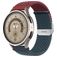 Mobigear Braided Dual Bracelet Nylon Smartwatch Fermeture à pince - Connexion universelle de 20 mm - Bleu / Rouge