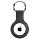 Xccess Keychain Coque Apple AirTag Porte-clés en Silicone Souple - Noir