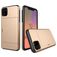 Mobigear Card Coque iPhone 11 Coque arrière Rigide Anti-Chocs avec Porte-Cartes - Or