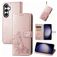 Mobigear Clover Housse Samsung Galaxy S23 FE Etui Porte-Monnaie - Rose doré