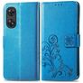 Mobigear Clover Housse OPPO Reno 8T 4G Etui Porte-Monnaie - Bleu