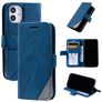 Mobigear Rhombus Housse iPhone 12 Mini Etui Porte-Monnaie - Bleu