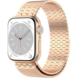 Mobigear London Bracelet Acier Apple Watch Fermeture magnétique - 49/46/45/44 mm - Rose doré
