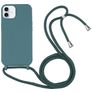 Mobigear Lanyard iPhone 16 Coque avec cordon en Silicone - Vert