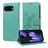 Mobigear Flowers Housse Google Pixel 9a Etui Porte-Monnaie - Vert