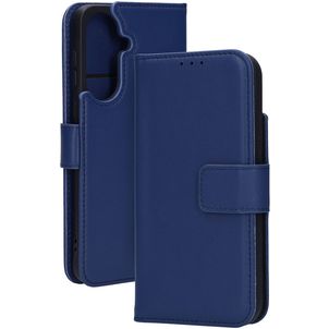 Mobiparts Wallet Housse Samsung Galaxy A57 Etui en Cuir Véritable Porte-Monnaie - Bleu