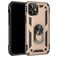Mobigear Armor Ring Coque iPhone 12 Coque arrière Rigide Anti-Chocs avec Anneau-Support - Or