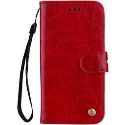 Mobigear Wallet Housse Samsung Galaxy A8 (2018) Etui Porte-Monnaie - Rouge