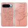 Mobigear Butterfly Housse Google Pixel 9 Etui Porte-Monnaie - Rose doré