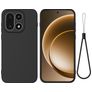 Mobigear Rubber Touch Coque OnePlus 15 Coque arrière en Silicone - Noir