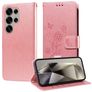 Mobigear Flowers Housse Samsung Galaxy S25 Ultra Etui Porte-Monnaie - Rose doré