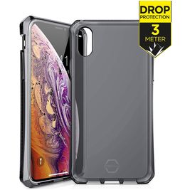 ITSkins SpectrumClear Coque iPhone XS Coque arrière en TPU Souple Anti-Chocs - Noir