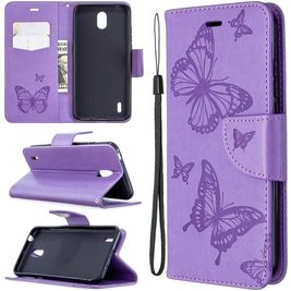 Mobigear Butterfly Housse Nokia 1.3 Etui Porte-Monnaie - Violet