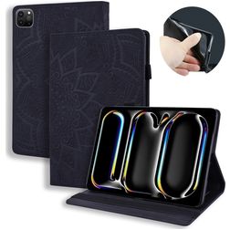 Mobigear Mandala Coque iPad Pro 11 Pouces (2024) Etui - Noir