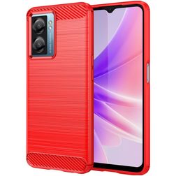 Mobigear Brushed Slim Coque Realme Narzo 50 5G Coque arrière en TPU Souple - Rouge