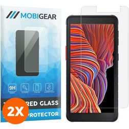 Mobigear Samsung Galaxy Xcover 5 Verre trempé Protection d'écran - Compatible Coque (Lot de 2)
