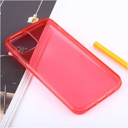 Mobigear Colors Coque iPhone 11 Pro Max Coque arrière en TPU Souple - Rouge