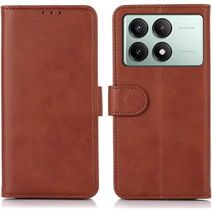 Mobigear Wallet Housse POCO X6 Pro Etui Porte-Monnaie - Marron