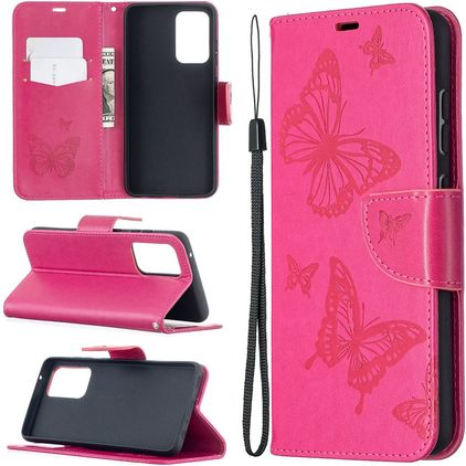 Mobigear Butterfly Samsung Galaxy A52 Étui Portefeuille - Magenta