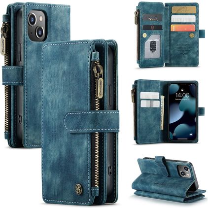 Caseme C30 Housse iPhone 13 Mini Etui Porte-Monnaie - Bleu