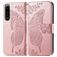 Mobigear Butterfly Housse Sony Xperia 5 IV Etui Porte-Monnaie - Rose doré