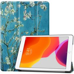 Mobigear Tri-Fold Coque iPad 9 (2021) Etui - Fleurs d'amande