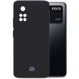 Mobilize Rubber Gelly Coque POCO M4 Pro 4G Coque arrière en TPU Souple - Matt Black