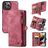 Caseme 008 Housse iPhone 13 Pro Max Etui avec Coque Détachable Porte-Monnaie - Rouge