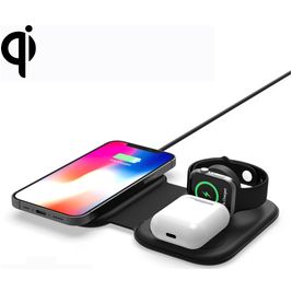 Mobigear Magnetic Folding 3in1 - Chargeur Qi Wireless 15W - Noir Mobigear Magnetic Folding 3in1 - Chargeur Qi Wireless 15W - Noir