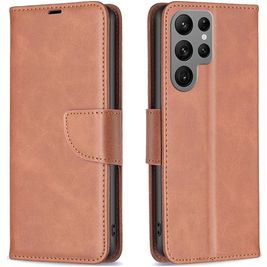 Mobigear Excellent Housse Samsung Galaxy S24 Ultra Etui Porte-Monnaie - Marron