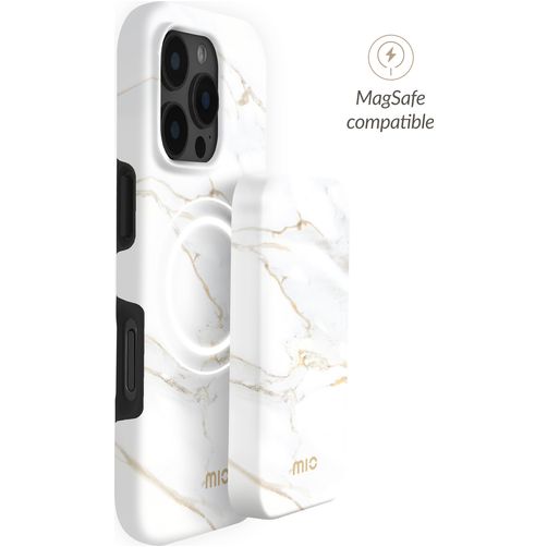 MIO - Batterie externe 5.000 mAh 15W - Compatible MagSafe - White Marble