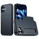 Mobigear Card Coque iPhone 18 Coque arrière Rigide Anti-Chocs avec Porte-Cartes - Bleu