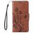 Mobigear Flowers Housse iPhone SE (2020) Etui Porte-Monnaie - Marron