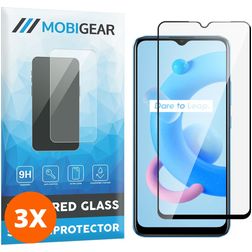 Mobigear Premium Realme C11 (2021) Verre trempé Protection d'écran - Compatible Coque - Noir (Lot de 3)