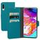 Mobiparts Saffiano Wallet Housse Samsung Galaxy A70 Etui Porte-Monnaie - Turquoise