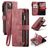 Caseme C30 Housse iPhone 14 Etui Porte-Monnaie - Rouge