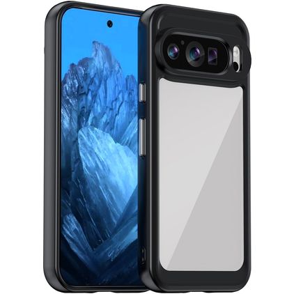 Mobigear Crystal Coque Google Pixel 9 Coque arrière Rigide - Noir