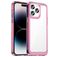 Mobigear Crystal Coque iPhone 14 Pro Coque arrière Rigide - Transparent / Magenta