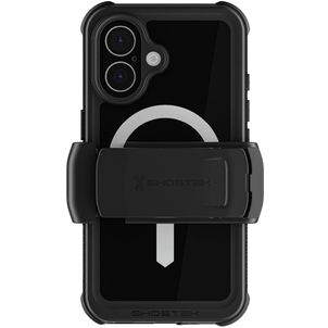 Ghostek Nautical Belt Coque iPhone 16 MagSafe Coque arrière Imperméable Rigide Anti-Chocs - Noir
