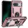 Mobigear Armor Ring Google Pixel 8a Plastique rigide Coque arrière Antichoc avec bague de maintien - Rose doré